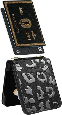 حافظة uCOLOR Crossbody Flip لهاتف Samsung Galaxy Z Flip 4 حافظة 5G (2022) محفظة مع فتحات لحامل البطاقات وأشرطة معصم للكتف (ذهبي وردي، Z Flip 4) in Kuwait
