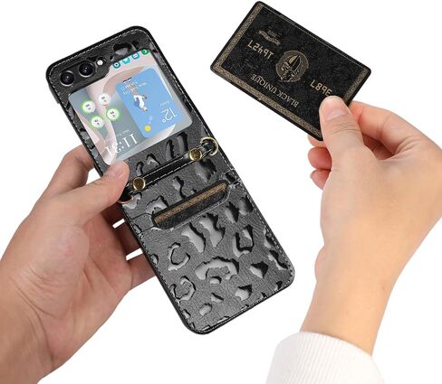 حافظة uCOLOR Crossbody Flip لهاتف Samsung Galaxy Z Flip 4 حافظة 5G (2022) محفظة مع فتحات لحامل البطاقات وأشرطة معصم للكتف (ذهبي وردي، Z Flip 4) in Kuwait