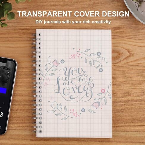 RETTACY Bullet Dotted Journal 3 عبوات - دفتر ملاحظات حلزوني شبكي منقط مقاس A5 مع 160 صفحة في كل حزمة، ورق ممتاز خالٍ من الأحماض 100 جرام في المتر المربع، يوميات رصاصة، رسم، ربط حلزوني مزدوج السلك، 5.7 بوصة × 8.22 بوصة in Kuwait