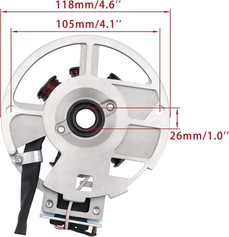 WOOSTAR الإشعال Magneto الجزء الثابت 7 لفائف 5 سلك استبدال ل2 السكتة الدماغية 50cc 70cc 90cc JOG50 XH90 Minarelli الصينية سكوتر الدراجة ATV 4 ويلر رباعية in Saudi Arabia