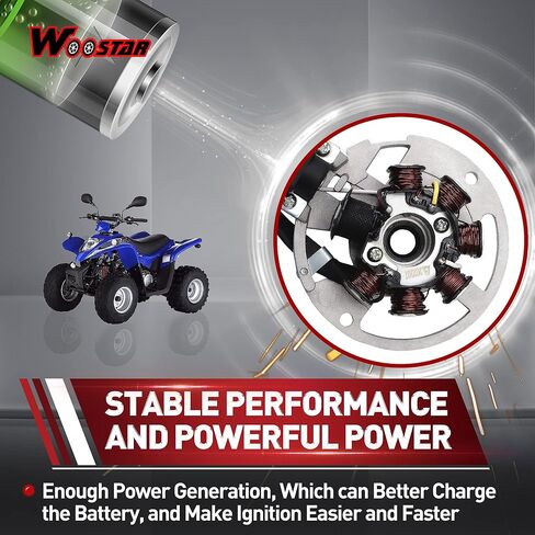 WOOSTAR الإشعال Magneto الجزء الثابت 7 لفائف 5 سلك استبدال ل2 السكتة الدماغية 50cc 70cc 90cc JOG50 XH90 Minarelli الصينية سكوتر الدراجة ATV 4 ويلر رباعية in Saudi Arabia