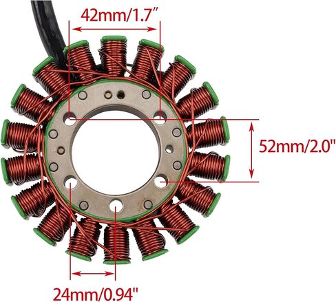 WOOSTAR 18 Coil 5 Wire Ignition Stator Magneto Replacement for TRX420 2007-2013 TRX420 Rancher Fe Fm 2007-2008 Quad ATV in Saudi Arabia