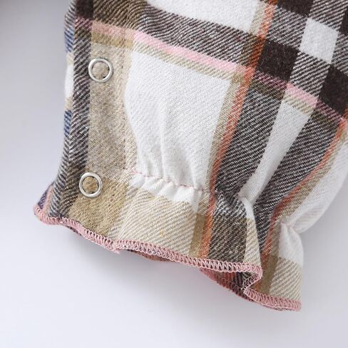 Baby Girl Plaid Patchwork Long Pants Jumpsuit Infant Girl Romper Overalls in Saudi Arabia