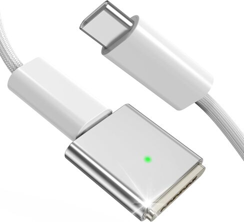 كابل USB-C إلى مغناطيسي 3 بقدرة 140 واط، محول شحن لجهاز MacBook Pro 2023 (M2,14/16 بوصة)، MacBook Air 2022 (M2)، MacBook Pro 2021 (M1، 14/16 بوصة) مع كابل شحن من النوع C بقدرة 240 واط ( 2 م/6.6 قدم) in Kuwait