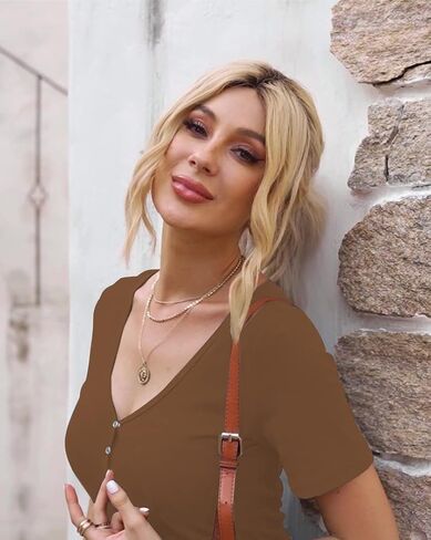 lime flare Women Summer Ribbed Knit T Shirt Tee Tops Casual Dressy Rib Tshirt Tunic in Saudi Arabia