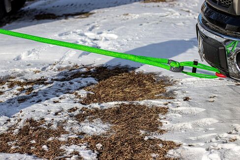 Made in USA - RimSling Spliced Eye Ultimate Kinetic Recovery Rope - Heavy Duty Offroad Tow Rope for Truck, Car, Jeep, UTV, ATV, Class 8, Tractors and More (Safety Green, 1" x 30FT) in Saudi Arabia