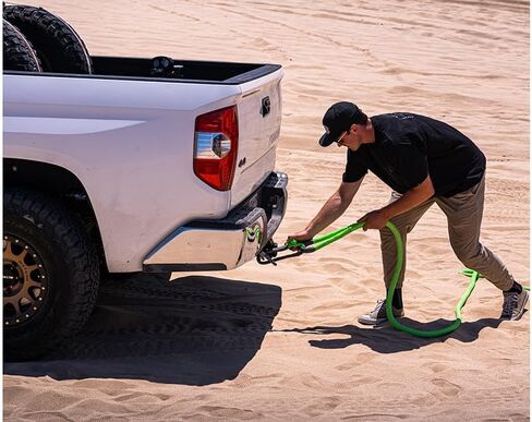 Made in USA - RimSling Spliced Eye Ultimate Kinetic Recovery Rope - Heavy Duty Offroad Tow Rope for Truck, Car, Jeep, UTV, ATV, Class 8, Tractors and More (Safety Green, 1" x 30FT) in Saudi Arabia