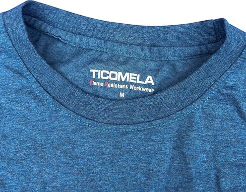 TICOMELA FR Shirts for Men 4oz Lightweight Flame Resistant Crewneck T-Shirts 100% Cotton Fire Retardant Henley Shirts in Saudi Arabia