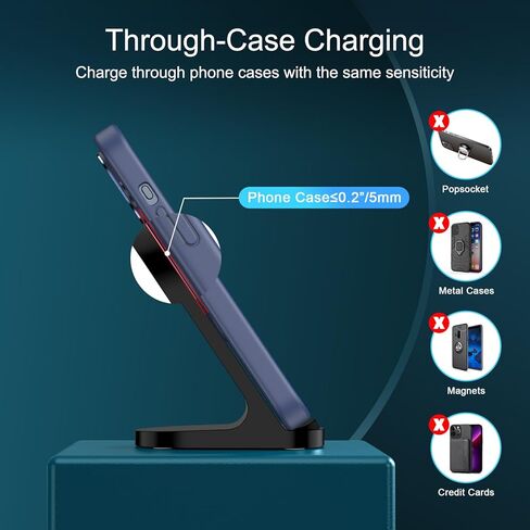 محطة شحن لاسلكية من سامسونج، حامل شاحن لاسلكي سريع للمكتب بقدرة 15 وات مع محول QC لهاتف Samsung Galaxy S24 Ultra S23 S22 S21 S20، iPhone 15/15 Pro/Pro Max/Plus/14/13/12/SE، Google Pixel 8 Pro/7a/ 7 in Kuwait