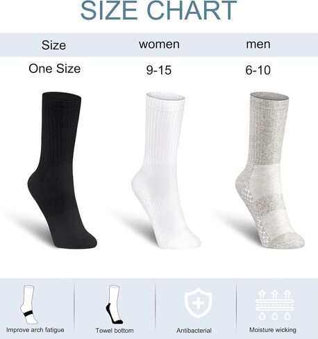 Athletic Socks Cushion Sport Running Calf Socks Performance Breathable Crew Socks for Women 3 Pairs in Saudi Arabia