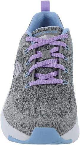 حذاء Skechers النسائي المريح المموج باللون الفحمي اللافندر، 8.5 in Saudi Arabia