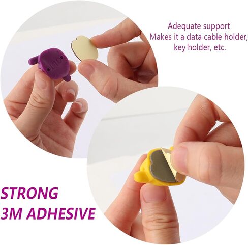 طقم خطافات سيارة صغيرة 10 قطع، خطافات إبهام مضحكة لتنظيم السيارة على لوحة القيادة وباب السيارة في كل مكان، حامل مفاتيح السيارة متعدد الأغراض، حامل قناع للسيارة، منظم كابل USB in Kuwait