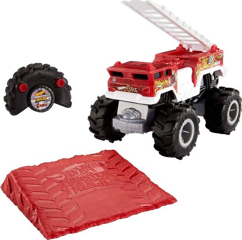 Hot Wheels RC Monster Trucks HW 5-Alarm 1:24 Scale, Remote-Control Vehicle with All-Terrain Tires & All-Wheel Drive, Toy for Kids 4 Years Old & Up in Saudi Arabia