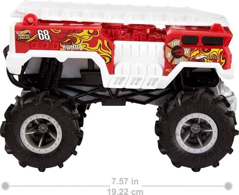 Hot Wheels RC Monster Trucks HW 5-Alarm 1:24 Scale, Remote-Control Vehicle with All-Terrain Tires & All-Wheel Drive, Toy for Kids 4 Years Old & Up in Saudi Arabia