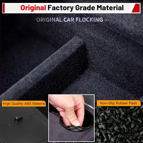 صينية تنظيم وحدة التحكم المركزية متوافقة مع طراز Tesla Y/3 2021-2024، ملحقات داخلية لصندوق تخزين درج مخفي ومسند للأكواب، عبوة من 4 قطع in Kuwait