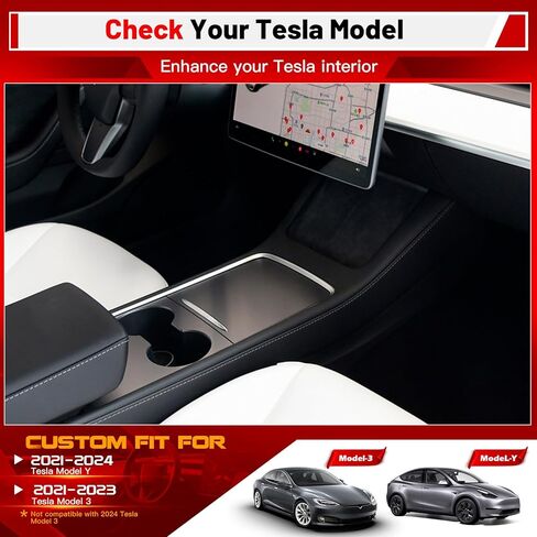 صينية تنظيم وحدة التحكم المركزية متوافقة مع طراز Tesla Y/3 2021-2024، ملحقات داخلية لصندوق تخزين درج مخفي ومسند للأكواب، عبوة من 4 قطع in Kuwait