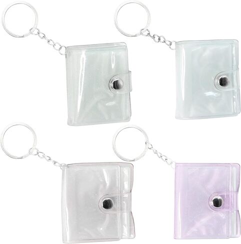 RIIEYOCA 4 Pack 2 inch Mini Small Photo Album, 2 inch 1 inch Photo Storage with Keychain 20 Pockets, Used to Store our Precious Friendship, Birthday Anniversary Valentine Wedding Gift，Kids Gift in Saudi Arabia