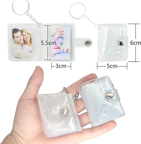 RIIEYOCA 4 Pack 2 inch Mini Small Photo Album, 2 inch 1 inch Photo Storage with Keychain 20 Pockets, Used to Store our Precious Friendship, Birthday Anniversary Valentine Wedding Gift，Kids Gift in Saudi Arabia