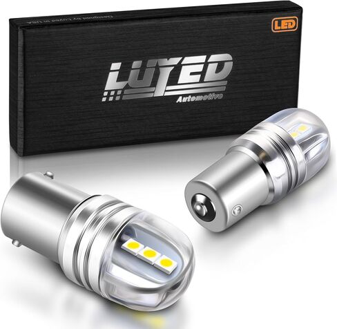 LUYED 1200 لومن 7440 7443 LED لمبة ضوء الفرامل 7441 7444 T20 W21W استبدال مصابيح LED للنسخ الاحتياطي الذيل الفرامل بدوره إشارة أضواء وقوف السيارات، زينون الأبيض، حزمة من 2 in Kuwait