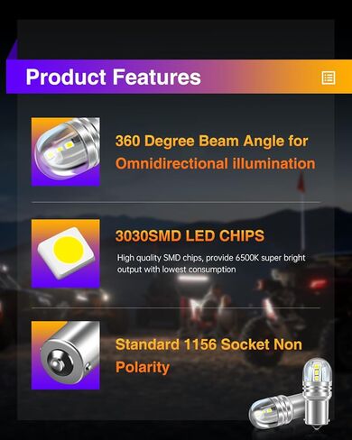 LUYED 1200 لومن 7440 7443 LED لمبة ضوء الفرامل 7441 7444 T20 W21W استبدال مصابيح LED للنسخ الاحتياطي الذيل الفرامل بدوره إشارة أضواء وقوف السيارات، زينون الأبيض، حزمة من 2 in Kuwait