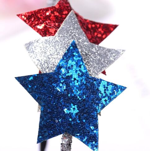 الرابع من يوليو عقال يوم الاستقلال العصابات الشعر الحزب الوطني إكسسوارات الشعر سباركلي الأحمر الأبيض الأزرق ستار الشعر هوب للنساء الفتيات الأمريكية يوم الذكرى زينة الحفلات لوازم 1 قطعة in Kuwait