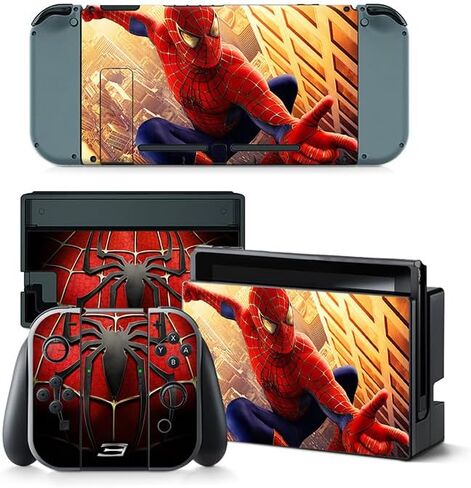 InnaGeek - ملصق جلدي واقٍ من الفينيل لجهاز Nintendo Switch Spider Man in Kuwait