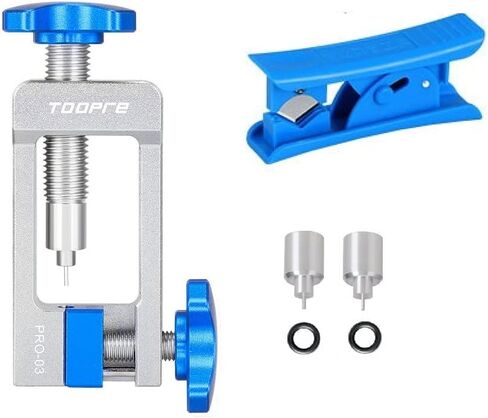 Bike Hydraulic Disc Brake Hose Line Cutter and Needle Barb Driver Head Insertion Installation Tool, with 2 Sets of Spare Pushing Needles in Saudi Arabia