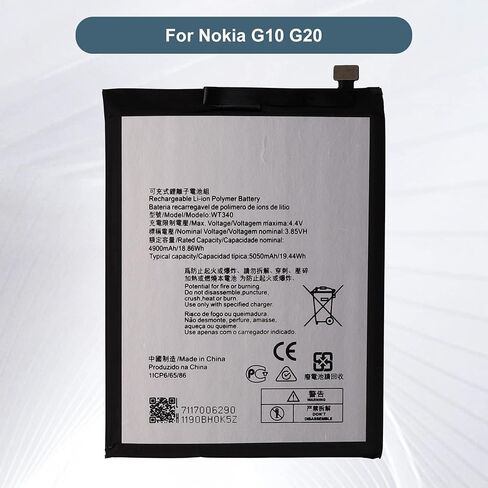بطارية بديلة WT340 متوافقة مع هاتف Nokia G10 G20 TA-1338 TA-1347 TA-1372 TA-1365 TA-1334 مع الأدوات in Saudi Arabia