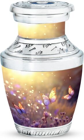 Butterfly Urn, Cremation Urns for Women - Burial Urns for Adult Human Ashes, Mini Urns for Human Ashes Keepsake, Urns for Adult Female, Yellow Urn - Small Cremation Urns for Ashes, 3 Inches in Saudi Arabia