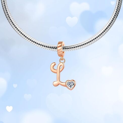 925 Sterling Silver Letter Charms A~Z Dangle Alphabet fit for Bracelet Necklace Valentine's Day Mother's Day Jewelry Gifts for Women Girls in Saudi Arabia