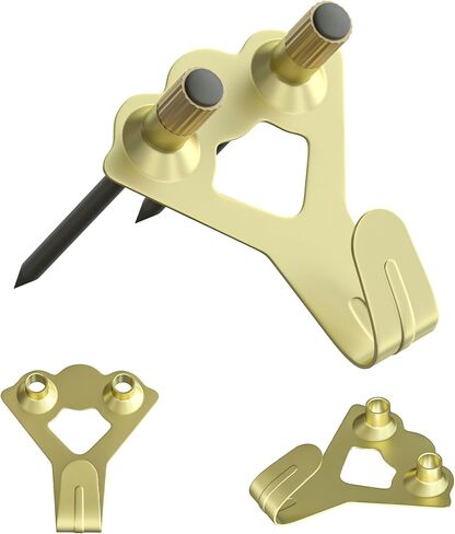 30 lb Picture Hangers, High-Caliber, Reusable, 25 Set Multipurpose Picture Hanging Kit with Nails, Ideal for Wall Art, Frames, Clocks, and Office Decor on Drywall or Wood" in Saudi Arabia