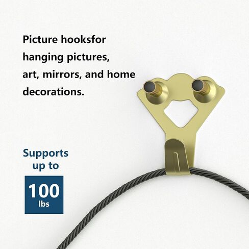 30 lb Picture Hangers, High-Caliber, Reusable, 25 Set Multipurpose Picture Hanging Kit with Nails, Ideal for Wall Art, Frames, Clocks, and Office Decor on Drywall or Wood" in Saudi Arabia