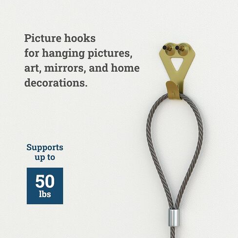 شماعات صور بوزن 100 رطل، عالية الجودة، قابلة لإعادة الاستخدام، 10 مجموعات متعددة الأغراض لتعليق الصور مع أظافر، مثالية لفن الحائط، والإطارات، والساعات، وديكور المكتب على الحوائط الجافة أو الخشب" in Kuwait