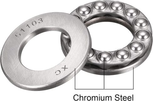 uxcell 51104 Thrust Ball Bearings 20mm x 35mm x 10mm Chrome Steel ABEC3 Single Row Roller in Saudi Arabia