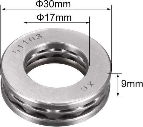 uxcell 51104 Thrust Ball Bearings 20mm x 35mm x 10mm Chrome Steel ABEC3 Single Row Roller in Saudi Arabia