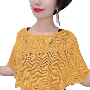 Knit Sun-proof Shawl Wrap for Women Girls Lace Cover Up for Evening Party Dress Wedding Bridal Shawls Knitted Loose Top