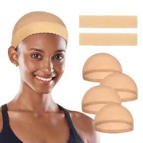 2 Pcs Silicone Wig Grip Band for Lace Front,Wig Bands for Keeping Wigs in Place, Wig Accessory for Women Wigs,Adjustable Wig Gripper Headband for Women (Beige)