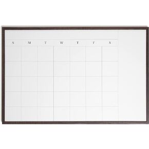 U Brands Dry Erase Calendar with Wooden Style Frame, Office Supplies, 20" x 30"