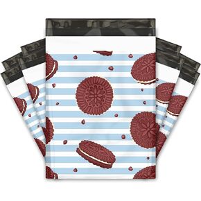 10x13 (100) Sprinkled Donuts Designer Poly Mailers Waterproof Self Sealing Tear Resistant Polymailers Shipping Envelopes Premium Printed Bags For Small Businesses