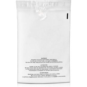 10 x 13 Clear Plastic Flat Poly Bags with Suffocation Warning Self Seal Adhesive 1.5 Mil for Business FBA Packaging, Jewelry, Clothes, Prints, Storage – Permanent Seal (200 Pack)