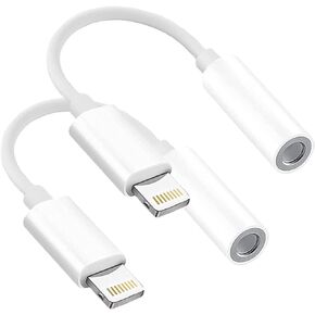 2 Pack [Apple MFi Certified] Headphones Adapter, Lightning to 3.5 mm Headphone/Earphone Jack Audio Aux Adapter Dongle Compatible with iPhone 14 13 12 11 Pro XR XS Max X 8 7 6s Plus
