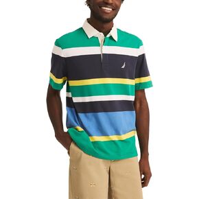 Nautica Men's Sustainably Crafted Classic Fit Striped Rugby Polo