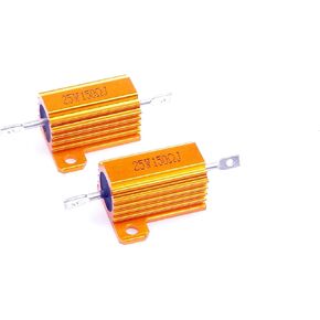LM YN 25 Watt 150 Ohm 5% Wirewound Resistor Electronic Aluminium Shell Resistor Gold (Pack of 2)