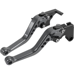 Short Brake Clutch Lever Sets CNC Aluminum Replacement for Kawasaki 2017-2023 Z650 Z900 Ninja 650R ER-6F Vulcan S 650 EN650 KLE650 Versys 650 KLZ1000 Versys 1000 ZX-4R (Black)