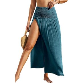 Herseas Women's Swimsuit Cover Up High Slit Sarong 2024 Maxi Beach Skirt Bathing Suit Bottom Swim Coverup