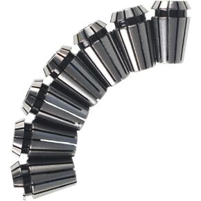 ER11 Spring Collet Set 1/16-1/4 Inch Carbon Steel Spring Collet Set for CNC Workholding Engraving and Milling Lathe Tools 7 Pack