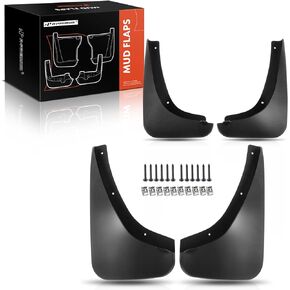 A-Premium Set of 4PCS Mud Flaps Splash Guards Mudguards Mudflaps with Hardware Kits Accessory Compatible with Pontiac Solstice 2006-2009, Coupe, Convertible, Front LH RH and Rear LH RH