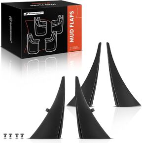 A-Premium Set of 4PCS Mud Flaps Splash Guards Mudguards Mudflaps with Hardware Compatible with Chevrolet Corvette (C6), 2005-2013, Convertible, Front and Rear (Driver & Passenger Sides)