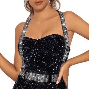 Asooll Punk Leather Waist Belts Black Adjustable Crystal Dresses Belt Rave Party Women Belt for Women and Girls