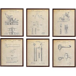 Dentist Chair Probe Dental Mouth Mirror Drill Implant Abutment Patent Poster Dental Office Decor Dentist Gift TDP419